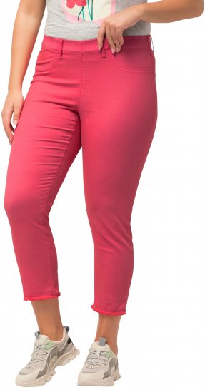 Ulla Popken Stretch Blend Bengaline Pants Light Pink - Kavbojke & Hlače v Velikih Številkah – Plus Size - 