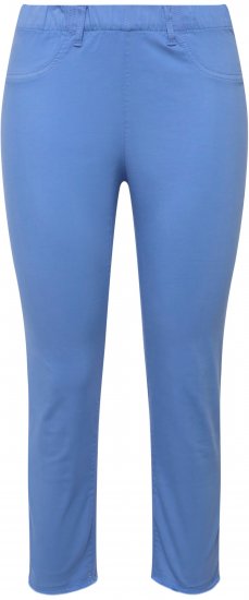 Ulla Popken Stretch Blend Bengaline Pants Blue - Kavbojke & Hlače v Velikih Številkah – Plus Size - 