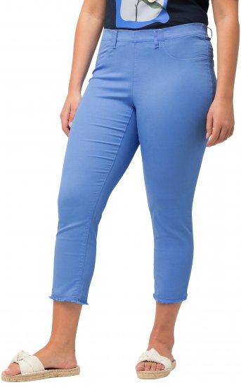 Ulla Popken Stretch Blend Bengaline Pants Blue - Kavbojke & Hlače v Velikih Številkah – Plus Size - 