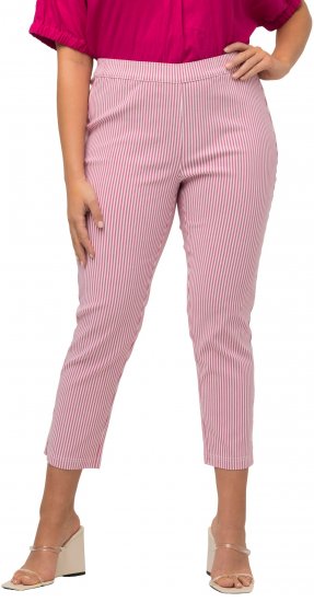 Ulla Popken Stretch Blend Bengaline Pants Pale Lilac - Kavbojke & Hlače v Velikih Številkah – Plus Size - 