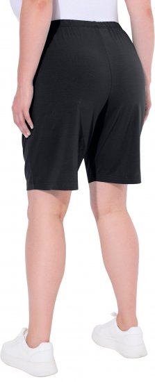 Ulla Popken Stretch Knit Bermuda Shorts Black - Kavbojke & Hlače v Velikih Številkah – Plus Size - 