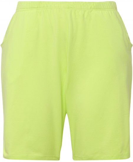 Ulla Popken Stretch Knit Bermuda Shorts Green - Kavbojke & Hlače v Velikih Številkah – Plus Size - 