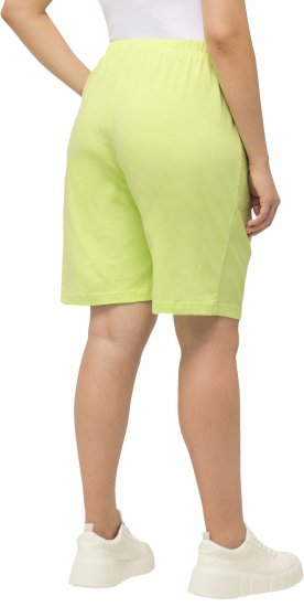 Ulla Popken Stretch Knit Bermuda Shorts Green - Kavbojke & Hlače v Velikih Številkah – Plus Size - 