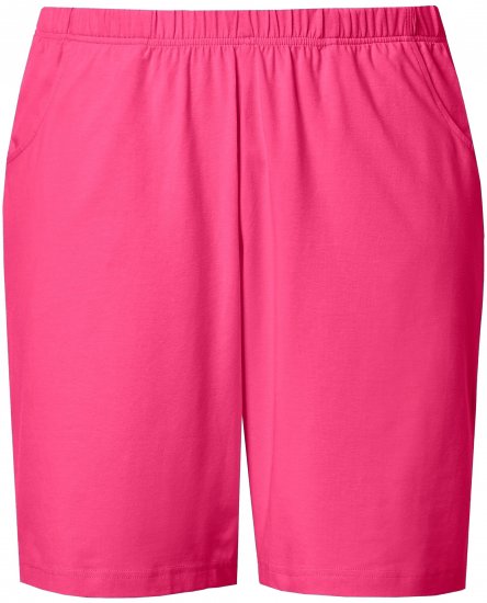 Ulla Popken Stretch Knit Bermuda Shorts Red - Kavbojke & Hlače v Velikih Številkah – Plus Size - 