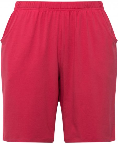 Ulla Popken Stretch Knit Bermuda Shorts Red - Kavbojke & Hlače v Velikih Številkah – Plus Size - 