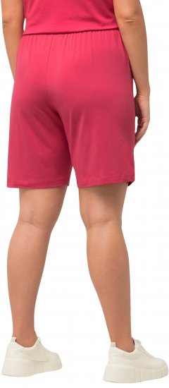 Ulla Popken Stretch Knit Bermuda Shorts Red - Kavbojke & Hlače v Velikih Številkah – Plus Size - 