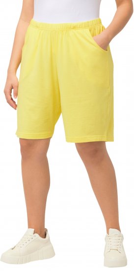 Ulla Popken Stretch Knit Bermuda Shorts Orange - Kavbojke & Hlače v Velikih Številkah – Plus Size - 