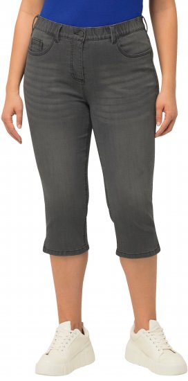 Ulla Popken Basic Capri Sarah Fit Jeans Gray - Kavbojke & Hlače v Velikih Številkah – Plus Size - 