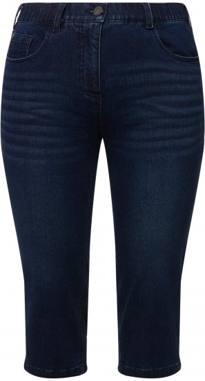 Ulla Popken Basic Capri Sarah Fit Jeans Denim Blue - Kavbojke & Hlače v Velikih Številkah – Plus Size - 