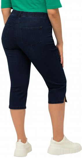 Ulla Popken Basic Capri Sarah Fit Jeans Denim Blue - Kavbojke & Hlače v Velikih Številkah – Plus Size - 