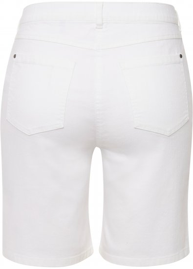 Ulla Popken Basic Denim Mandy Bermuda Shorts Snow White - Kavbojke & Hlače v Velikih Številkah – Plus Size - 