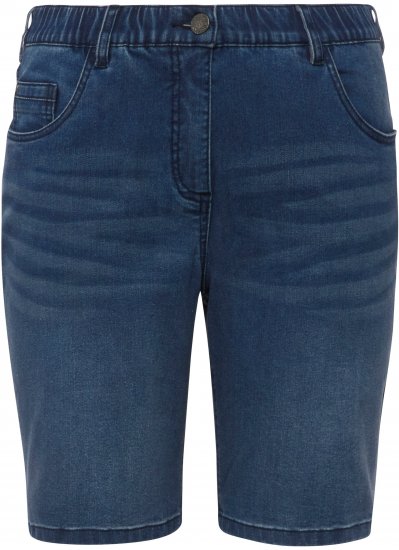 Ulla Popken Basic Denim Mandy Bermuda Shorts Light Blue Denim - Kavbojke & Hlače v Velikih Številkah – Plus Size - 