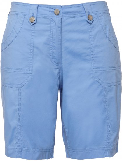 Ulla Popken Cargo Bermuda Shorts Cloud Blue - Kavbojke & Hlače v Velikih Številkah – Plus Size - 