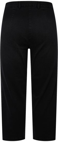 Ulla Popken Cropped Stretch Blend Mony Jeans Black - Kavbojke & Hlače v Velikih Številkah – Plus Size - 