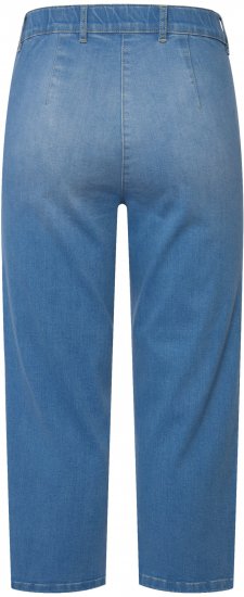 Ulla Popken Cropped Stretch Blend Mony Jeans Blue - Kavbojke & Hlače v Velikih Številkah – Plus Size - 