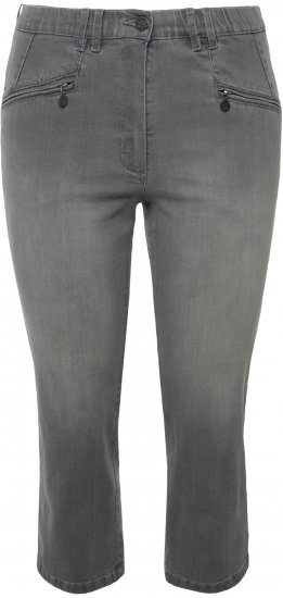 Ulla Popken Cropped Stretch Blend Mony Jeans Denim Blue - Kavbojke & Hlače v Velikih Številkah – Plus Size - 