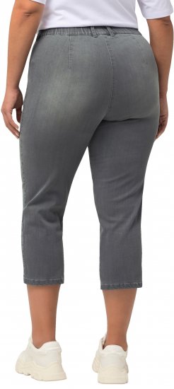 Ulla Popken Cropped Stretch Blend Mony Jeans Denim Blue - Kavbojke & Hlače v Velikih Številkah – Plus Size - 