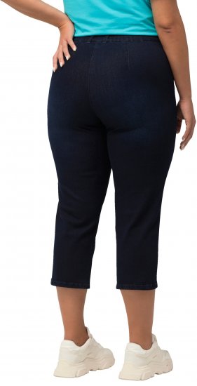 Ulla Popken Cropped Stretch Blend Mony Jeans Denim Blue - Kavbojke & Hlače v Velikih Številkah – Plus Size - 