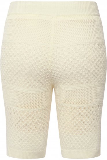 Ulla Popken Crochet Bermuda Layered Look Shorts White - Kavbojke & Hlače v Velikih Številkah – Plus Size - 