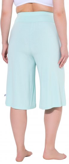 Ulla Popken Wide Leg Flared Bermuda Shorts Blue - Kavbojke & Hlače v Velikih Številkah – Plus Size - 