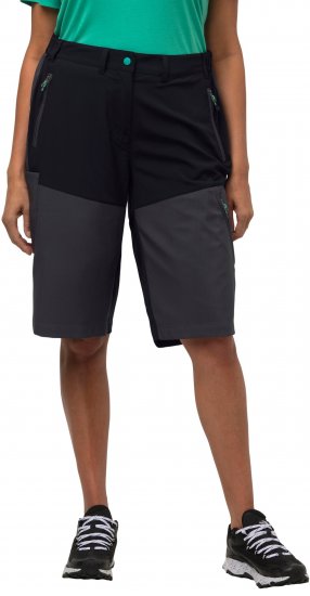 Ulla Popken Water Repellent Nordic Walking Shorts Black - Kavbojke & Hlače v Velikih Številkah – Plus Size - 