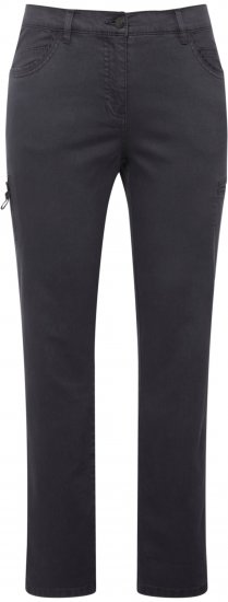 Ulla Popken Stretch Fit 6 Pocket Cargo Pants Black - Kavbojke & Hlače v Velikih Številkah – Plus Size - 