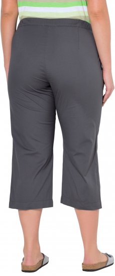 Ulla Popken Cropped Ruby Fit Pants Graphite Grey - Kavbojke & Hlače v Velikih Številkah – Plus Size - 