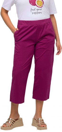 Ulla Popken Cropped Ruby Fit Pants Magnolia Red - Kavbojke & Hlače v Velikih Številkah – Plus Size - 