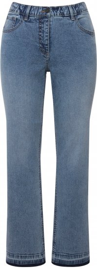Ulla Popken Wide Leg Stretch Fit Mandy Jeans Light Blue Denim - Kavbojke & Hlače v Velikih Številkah – Plus Size - 