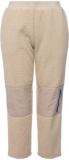 Ulla Popken Teddy Fleece Knee Patch Pants Beige - Kavbojke & Hlače v Velikih Številkah – Plus Size - 