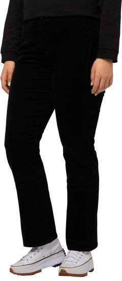 Ulla Popken Mandy Corduroy Pants Black - Kavbojke & Hlače v Velikih Številkah – Plus Size - 