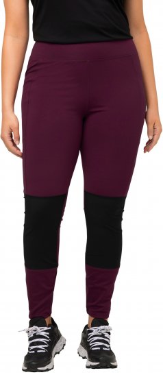 Ulla Popken High Waisted Hiking Leggings Purple - Kavbojke & Hlače v Velikih Številkah – Plus Size - 