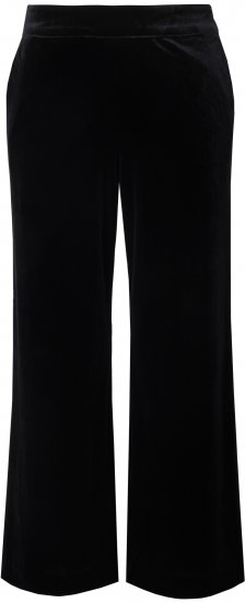 Ulla Popken Velvet Suit Pants Black - Kavbojke & Hlače v Velikih Številkah – Plus Size - 