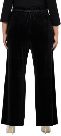 Ulla Popken Velvet Suit Pants Black - Kavbojke & Hlače v Velikih Številkah – Plus Size - 
