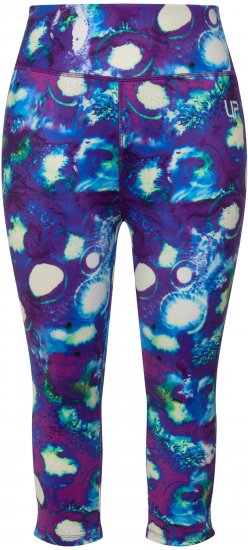 Ulla Popken Neon Bubble Quick Dry Leggings Blue - Kavbojke & Hlače v Velikih Številkah – Plus Size - 