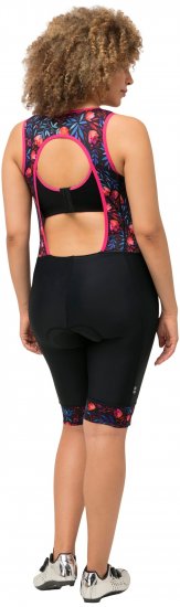 Ulla Popken Functional Padded Zip Front Cycling Leotard Black - Kavbojke & Hlače v Velikih Številkah – Plus Size - 