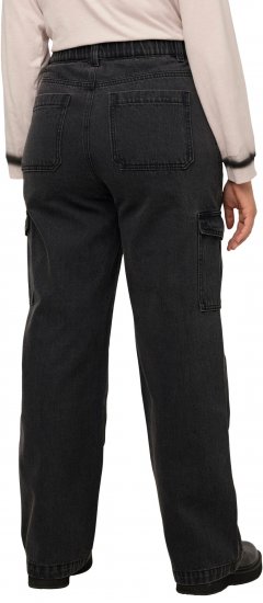 Ulla Popken Mandy Cargo Jeans Black - Kavbojke & Hlače v Velikih Številkah – Plus Size - 