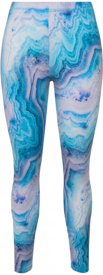Ulla Popken Marble Ski Leggings Blue - Kavbojke & Hlače v Velikih Številkah – Plus Size - 