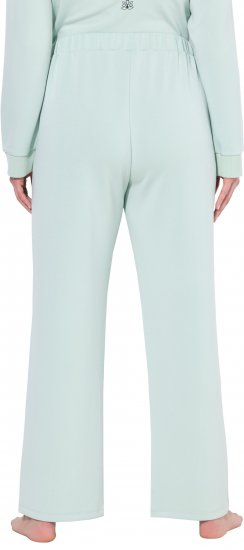 Ulla Popken Box Pleat Stretch Fit Yoga Pants Light Blue - Kavbojke & Hlače v Velikih Številkah – Plus Size - 
