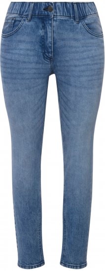 Ulla Popken Distressed Wash Jeans Blue - Kavbojke & Hlače v Velikih Številkah – Plus Size - 