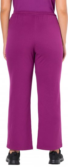 Ulla Popken Straight Leg Joggers Purple - Kavbojke & Hlače v Velikih Številkah – Plus Size - 