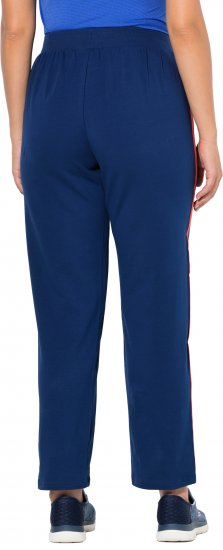 Ulla Popken Side Stripe Joggers Blue - Kavbojke & Hlače v Velikih Številkah – Plus Size - 