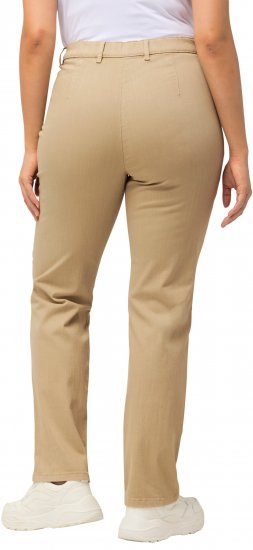 Ulla Popken Mony Tapered Leg Zip Pocket Pants Dark Putty - Kavbojke & Hlače v Velikih Številkah – Plus Size - 