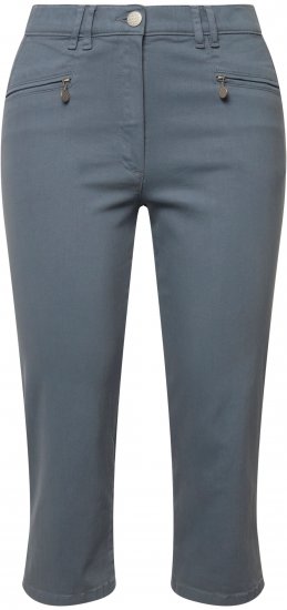 Ulla Popken Cropped Stretch Fit Mony Pants Light Sapphire - Kavbojke & Hlače v Velikih Številkah – Plus Size - 