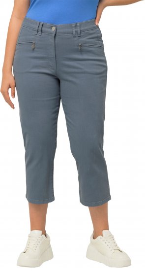 Ulla Popken Cropped Stretch Fit Mony Pants Light Sapphire - Kavbojke & Hlače v Velikih Številkah – Plus Size - 