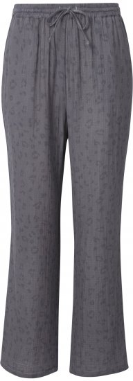 Ulla Popken Muslin Pull On Pants Black - Kavbojke & Hlače v Velikih Številkah – Plus Size - 