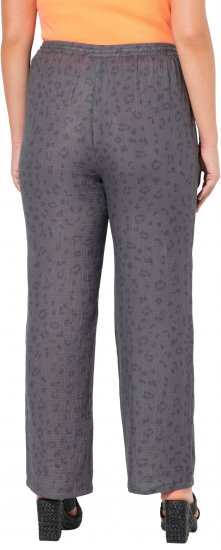 Ulla Popken Muslin Pull On Pants Black - Kavbojke & Hlače v Velikih Številkah – Plus Size - 