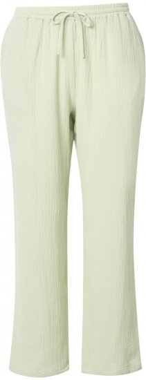 Ulla Popken Muslin Pull On Pants Green - Kavbojke & Hlače v Velikih Številkah – Plus Size - 