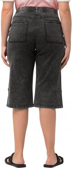 Ulla Popken Denim Acid Wash Bermuda Shorts Black - Kavbojke & Hlače v Velikih Številkah – Plus Size - 
