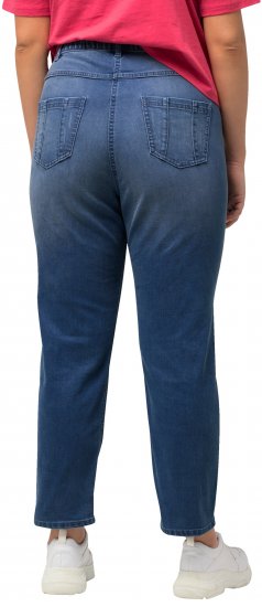 Ulla Popken Rhinestone Detail Stretch Fit Skinny Jeans Blue Denim - Kavbojke & Hlače v Velikih Številkah – Plus Size - 